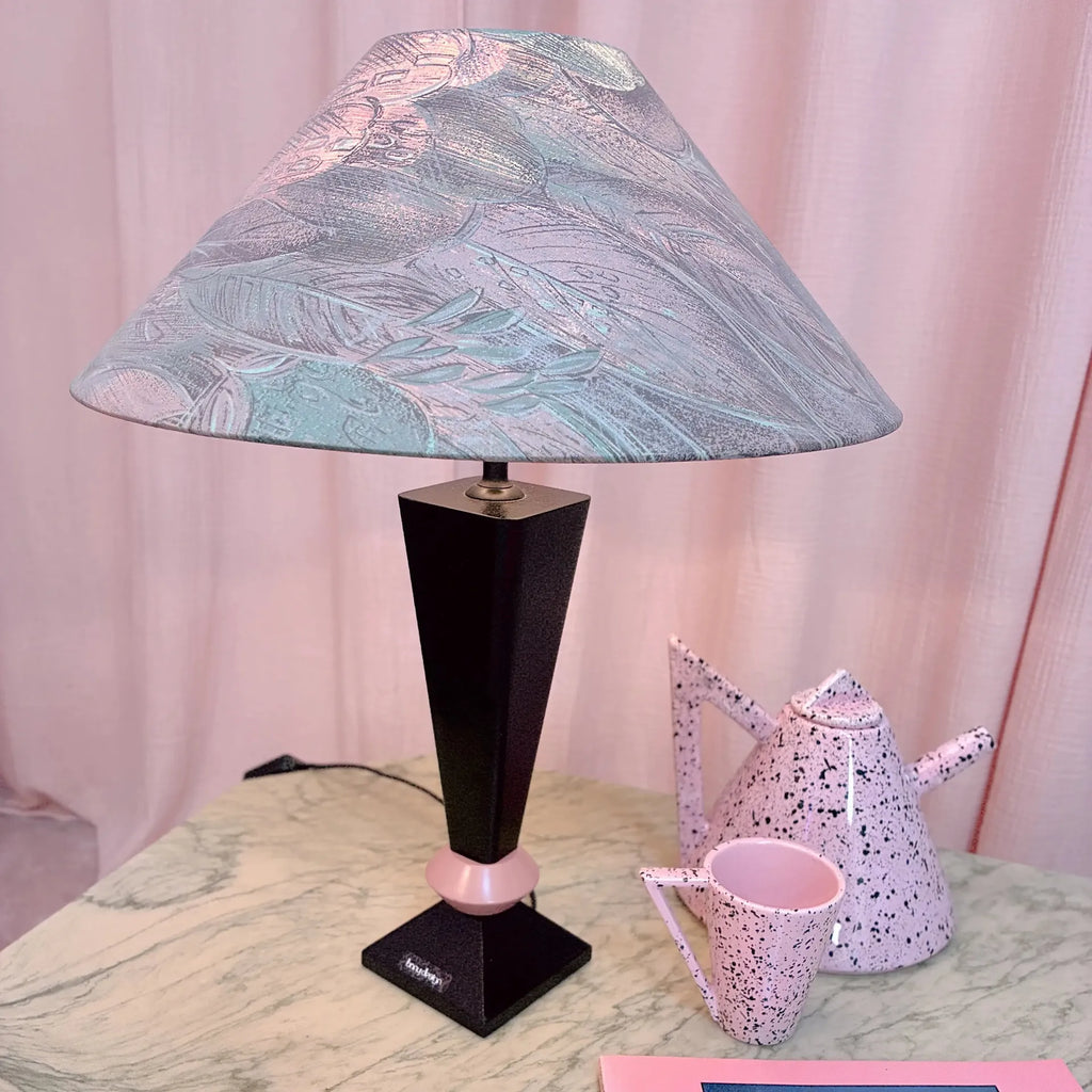 Lampe vintage style Memphis Design, années 80, abat-jour pastel, Bony Design - Club Barbara