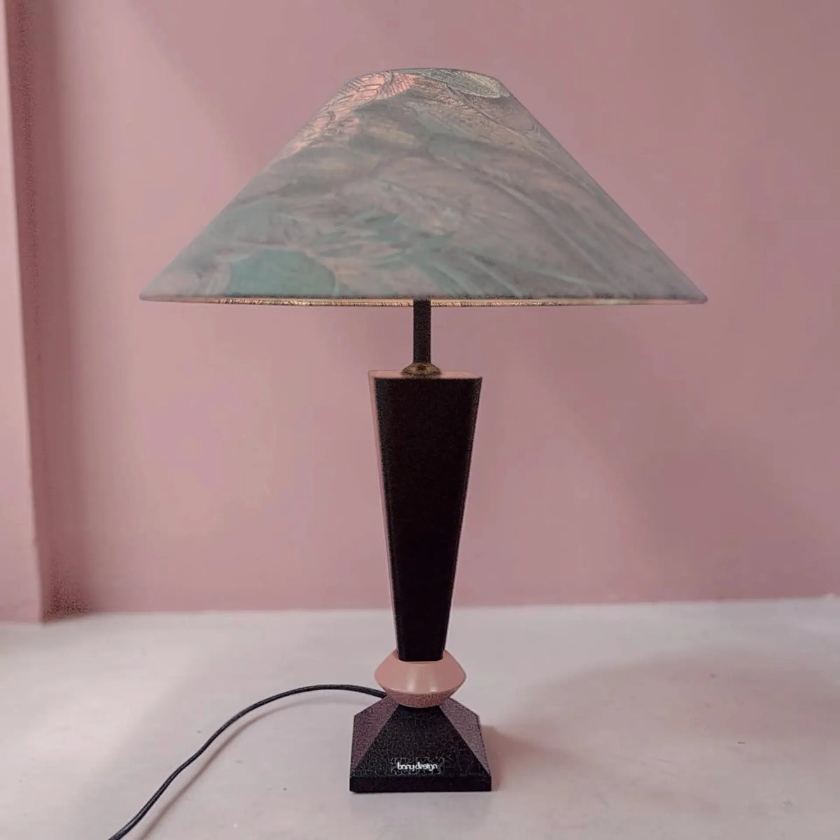 Lampe vintage style Memphis Design, années 80, abat-jour pastel, Bony Design - Club Barbara