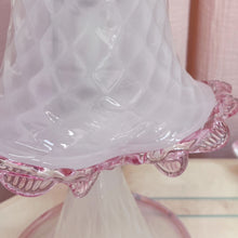 Charger l&#39;image dans la galerie, Lampe en verre de Murano rose et blanc, années 80
