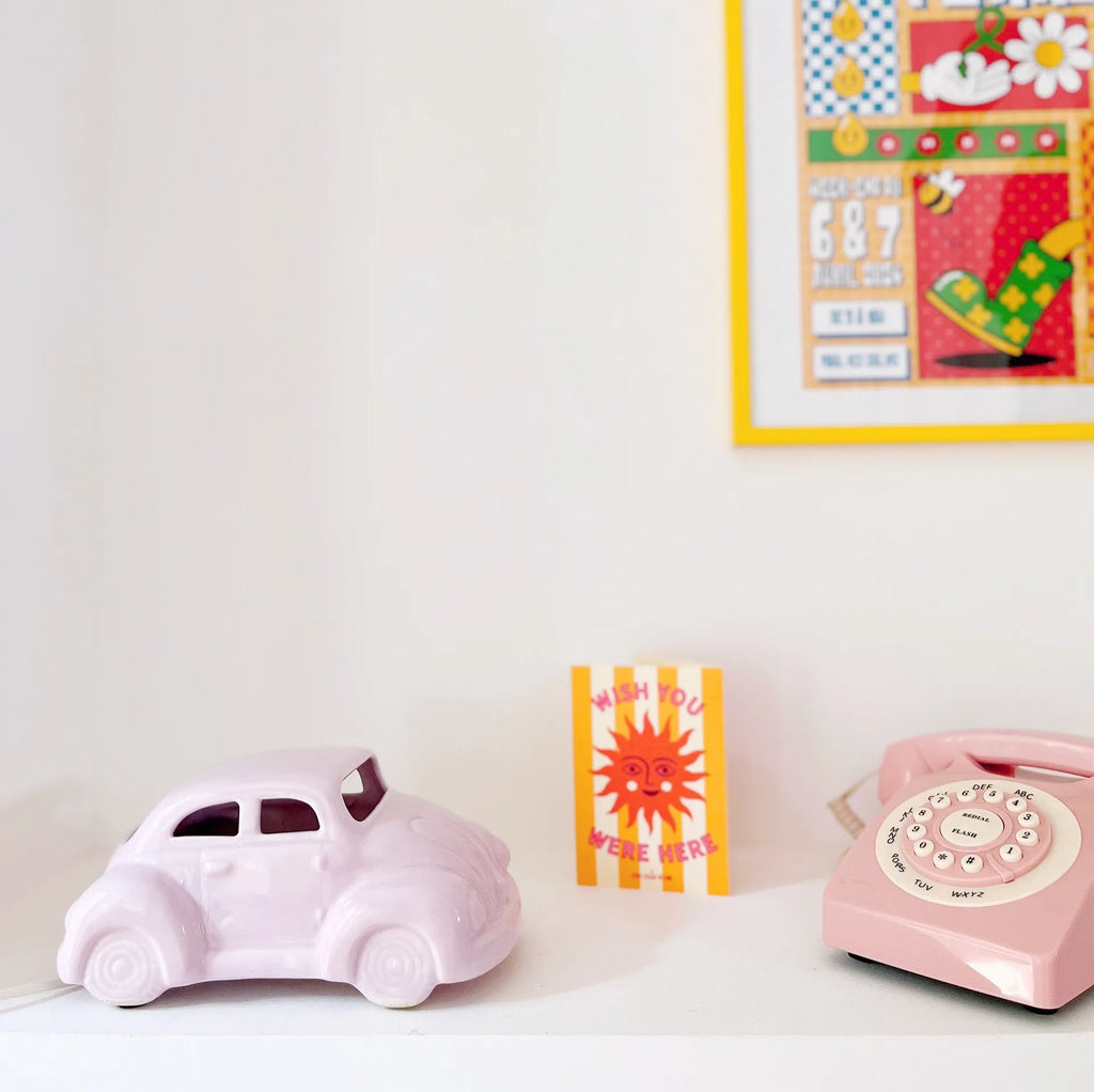 Lampe voiture rose pastel vintage - Club Barbara