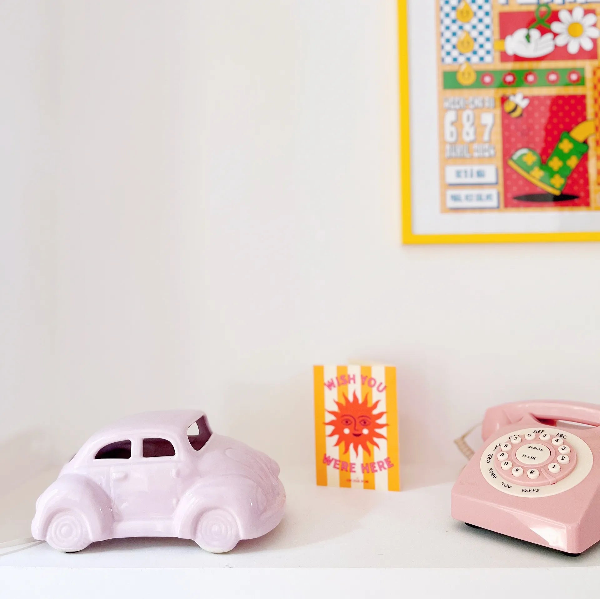 Lampe voiture rose pastel vintage - Club Barbara