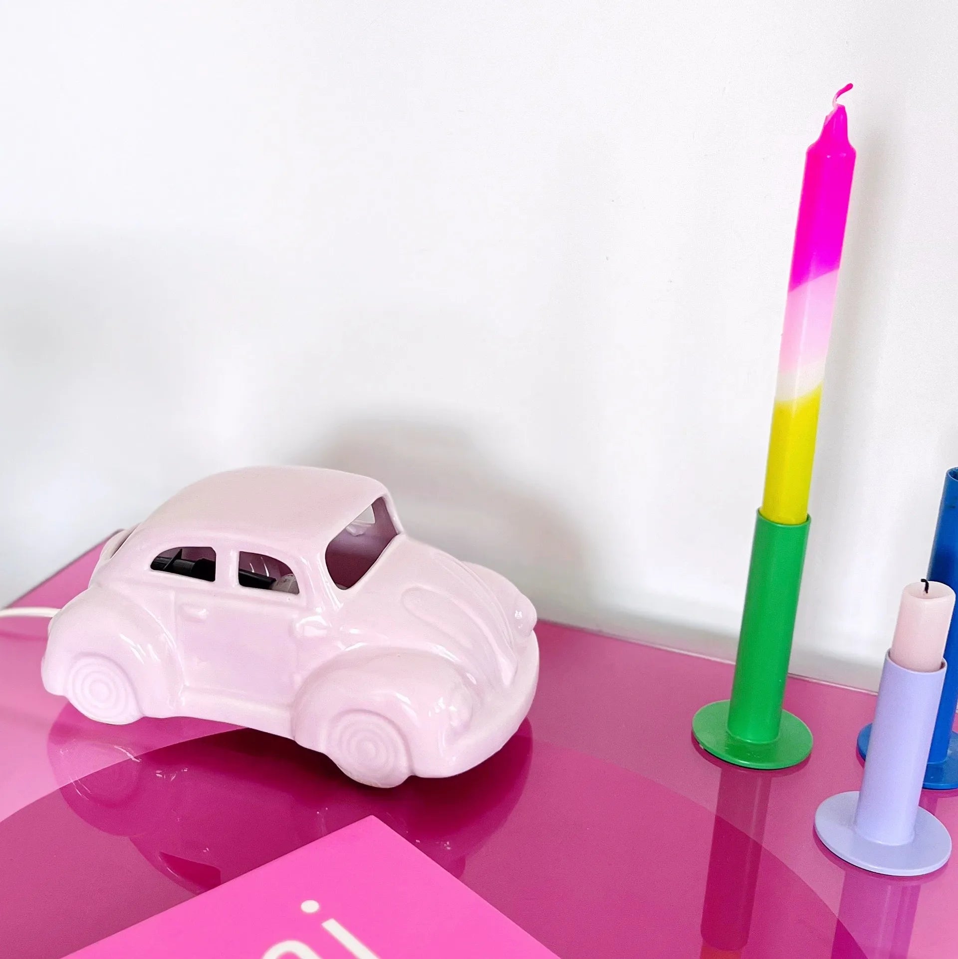 Lampe voiture rose pastel vintage - Club Barbara