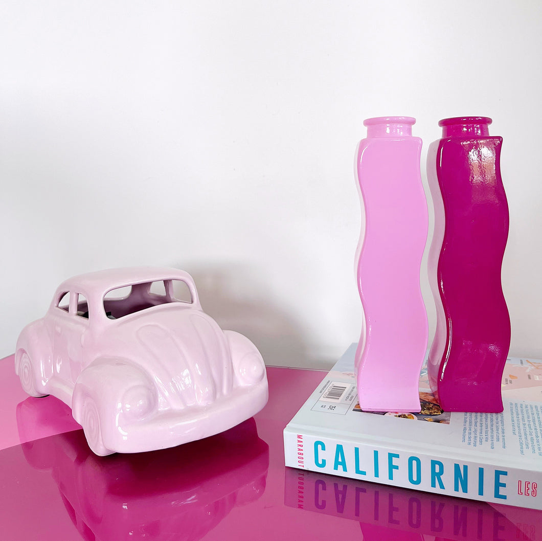 Vintage pastel pink car lamp