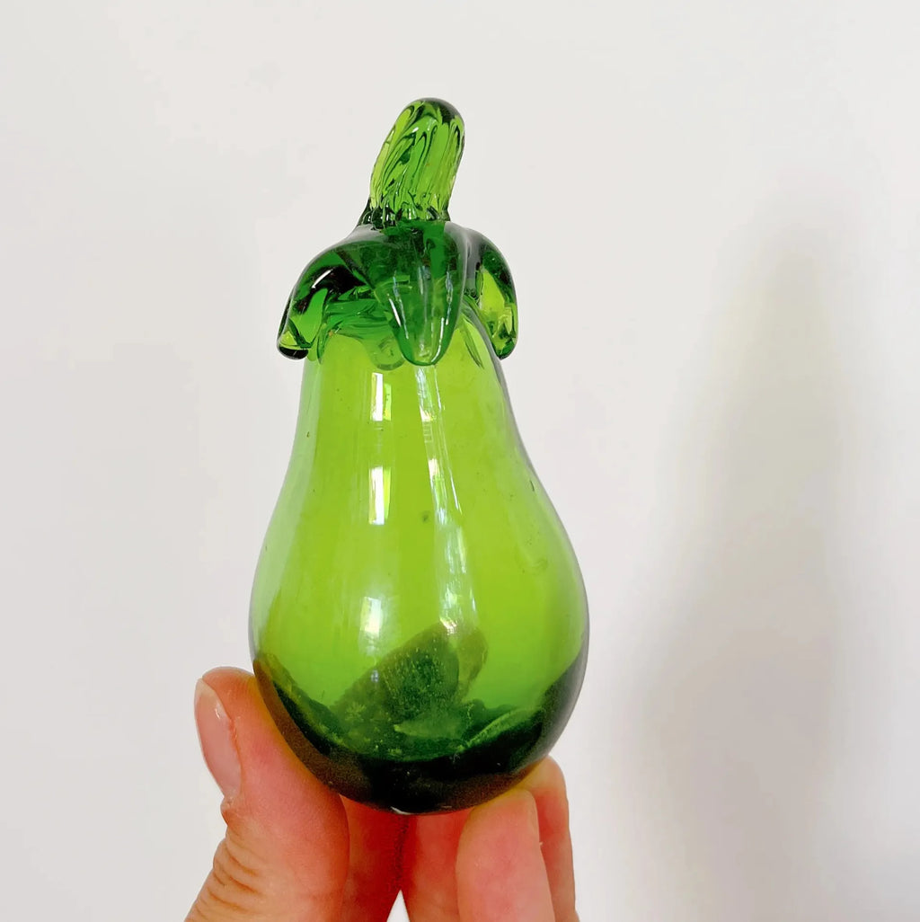 Légumes en verre de Murano soufflé vintage années 70, ensemble épi de maïs, aubergine et tomate. - Club Barbara