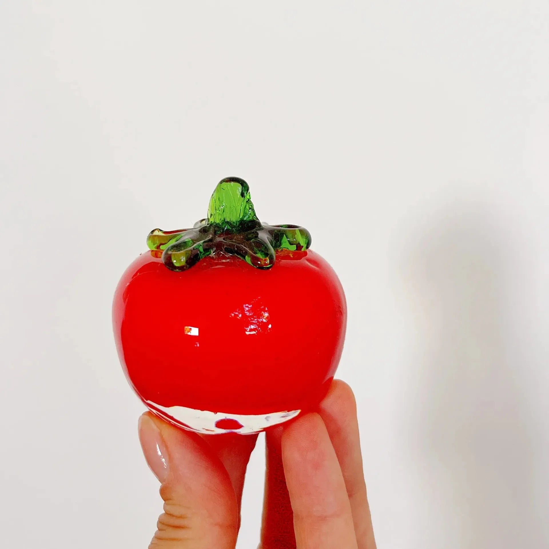 Légumes en verre de Murano soufflé vintage années 70, ensemble épi de maïs, aubergine et tomate. - Club Barbara