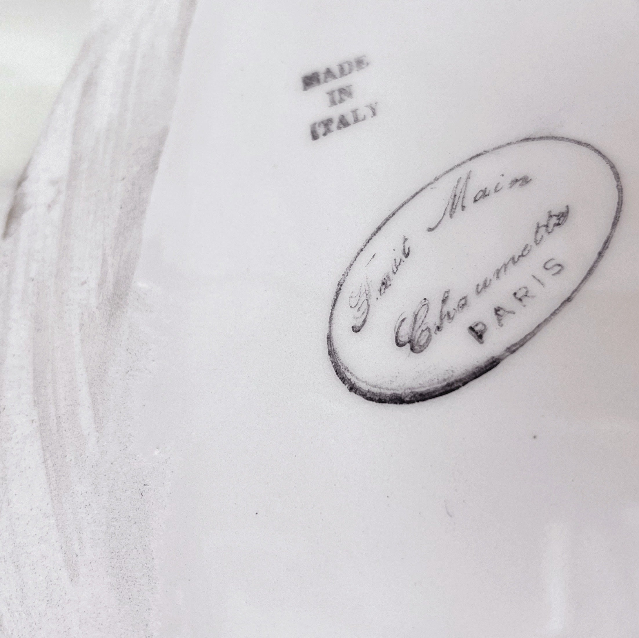 Statue lévrier afghan en céramique, Chaumette Paris, Italie, 70's