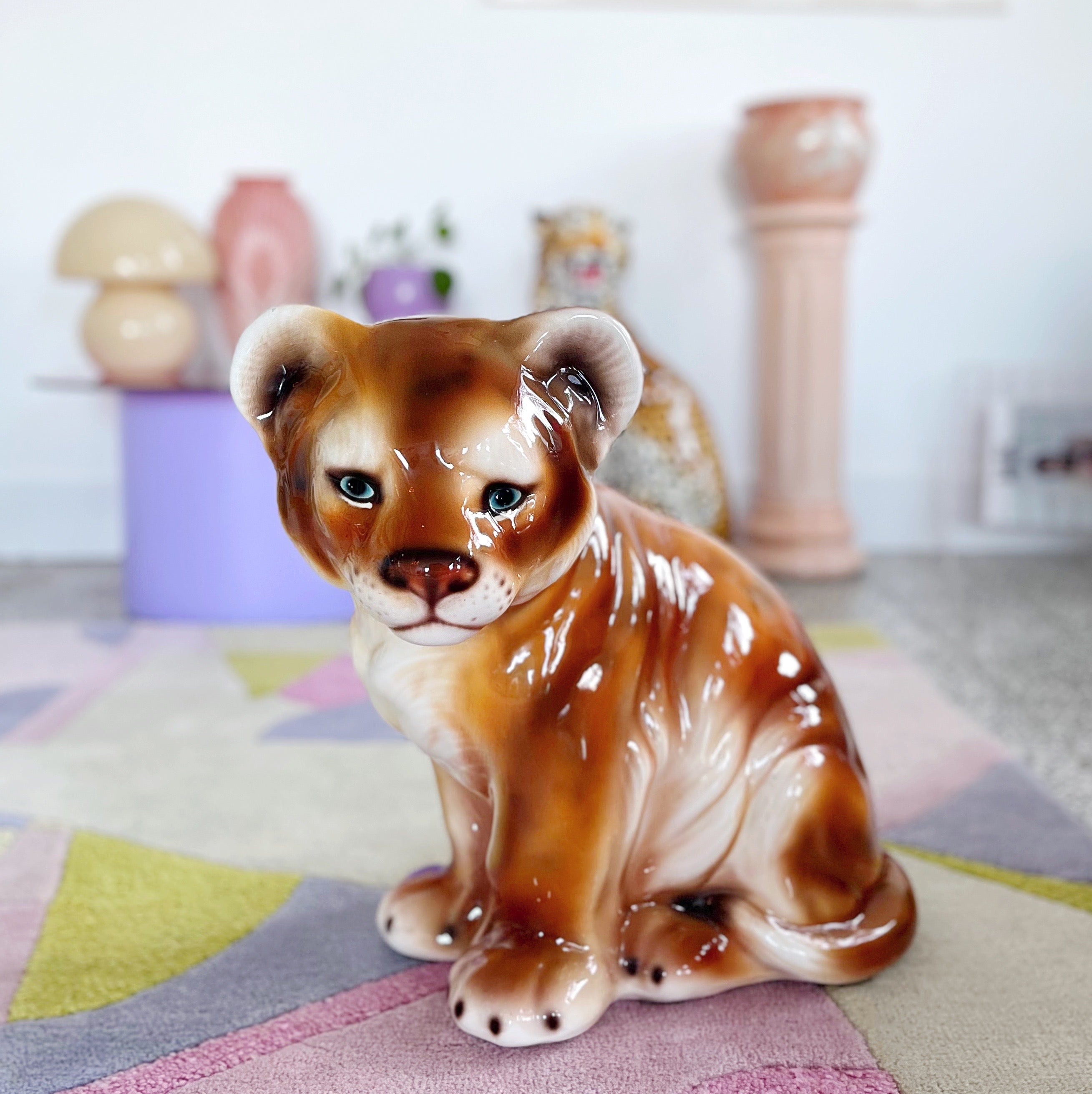 Lionceau en céramique, Italie, années 80