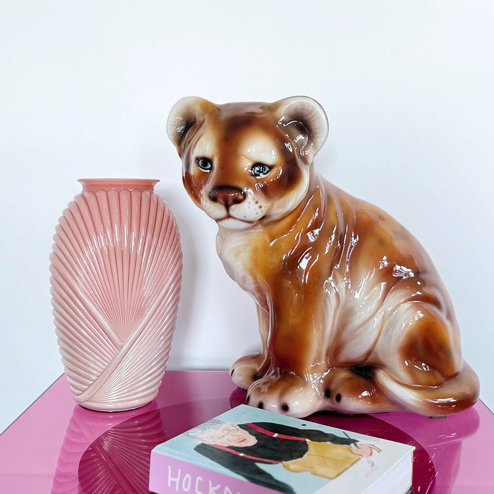 Lionceau en céramique, Italie, années 80 - Club Barbara