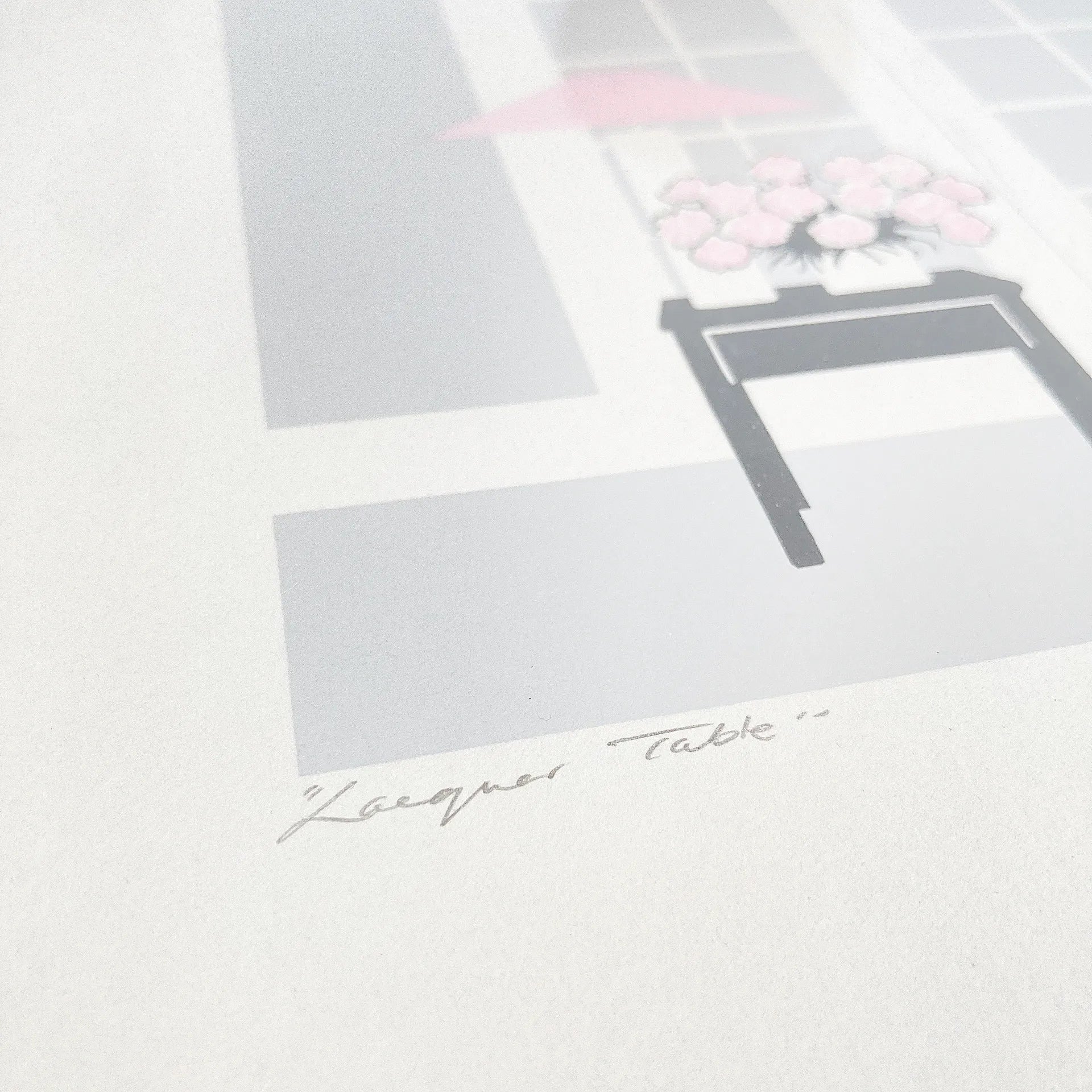 Lithographie années 80 « Lacquer Table » - Club Barbara