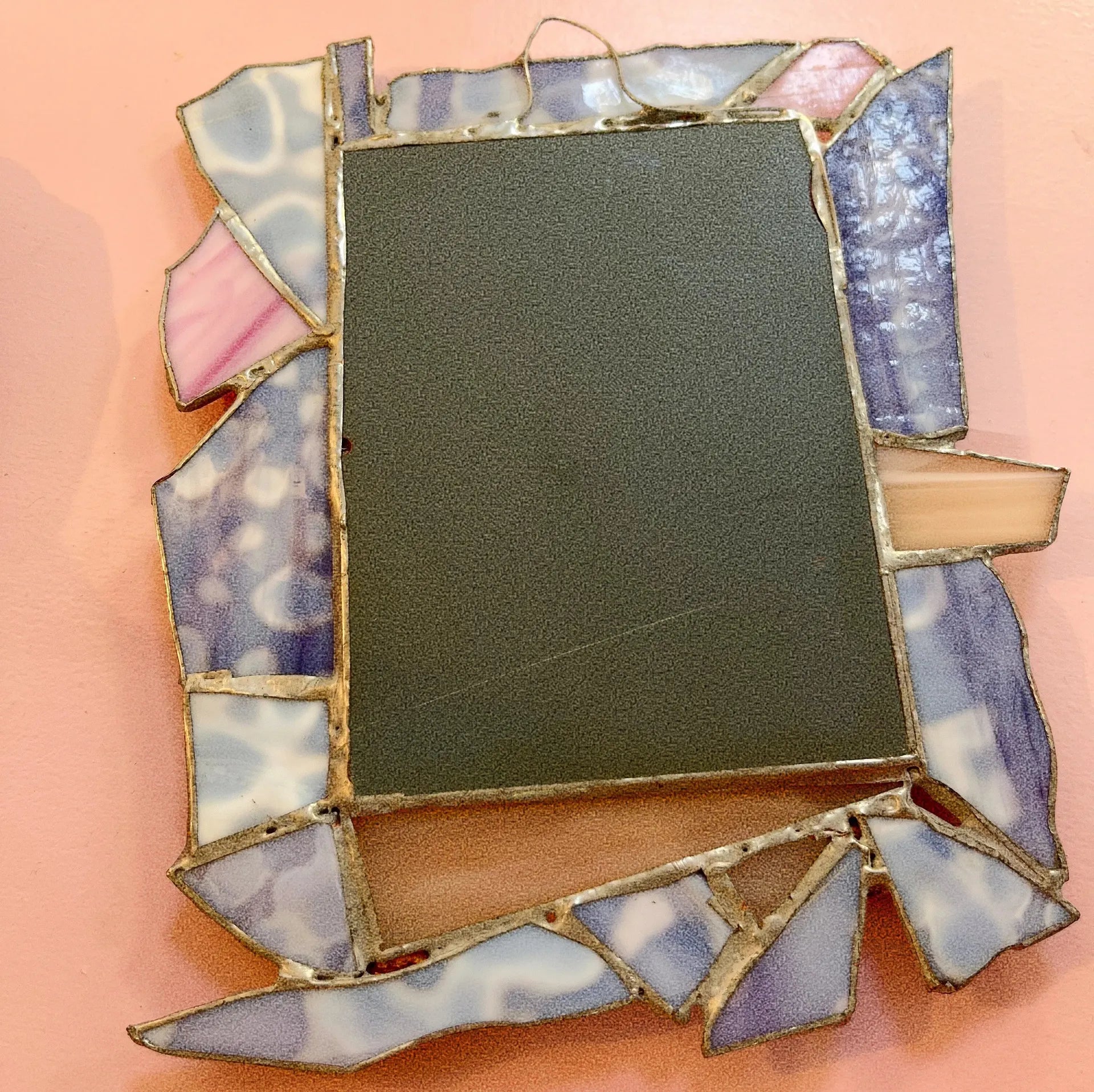 Miroir pastel serti postmoderne, années 70-80 - Club Barbara