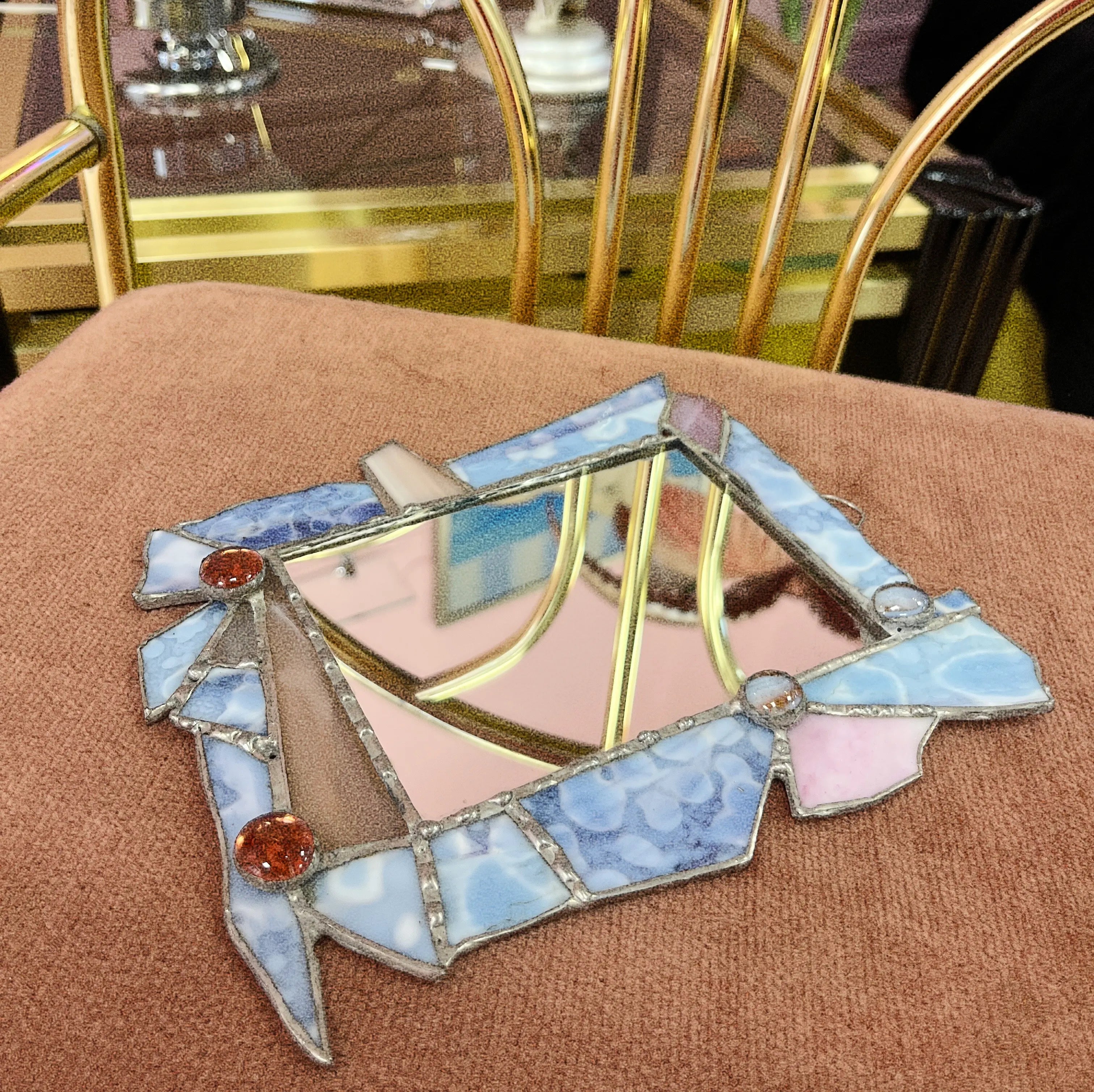 Miroir design vintage années 80 pastel Club Barbara
