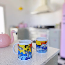 Load image into Gallery viewer, Vintage 80s dolphin sunset mugs
