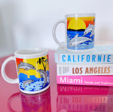 Load image into Gallery viewer, Vintage 80s dolphin sunset mugs
