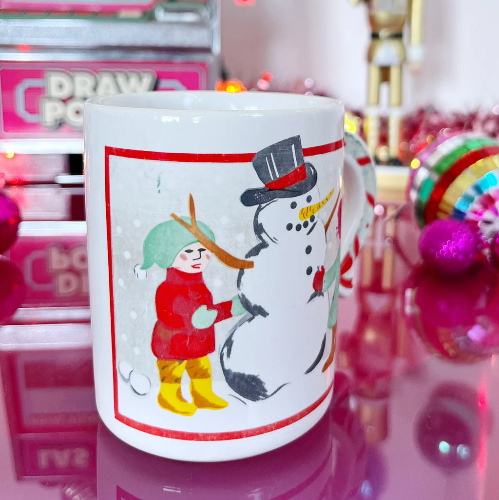 Mug de noël vintage bonhomme de neige - Club Barbara