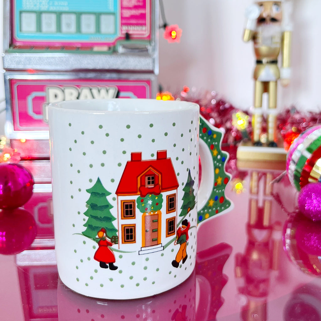 Mug vintage maison de Noël