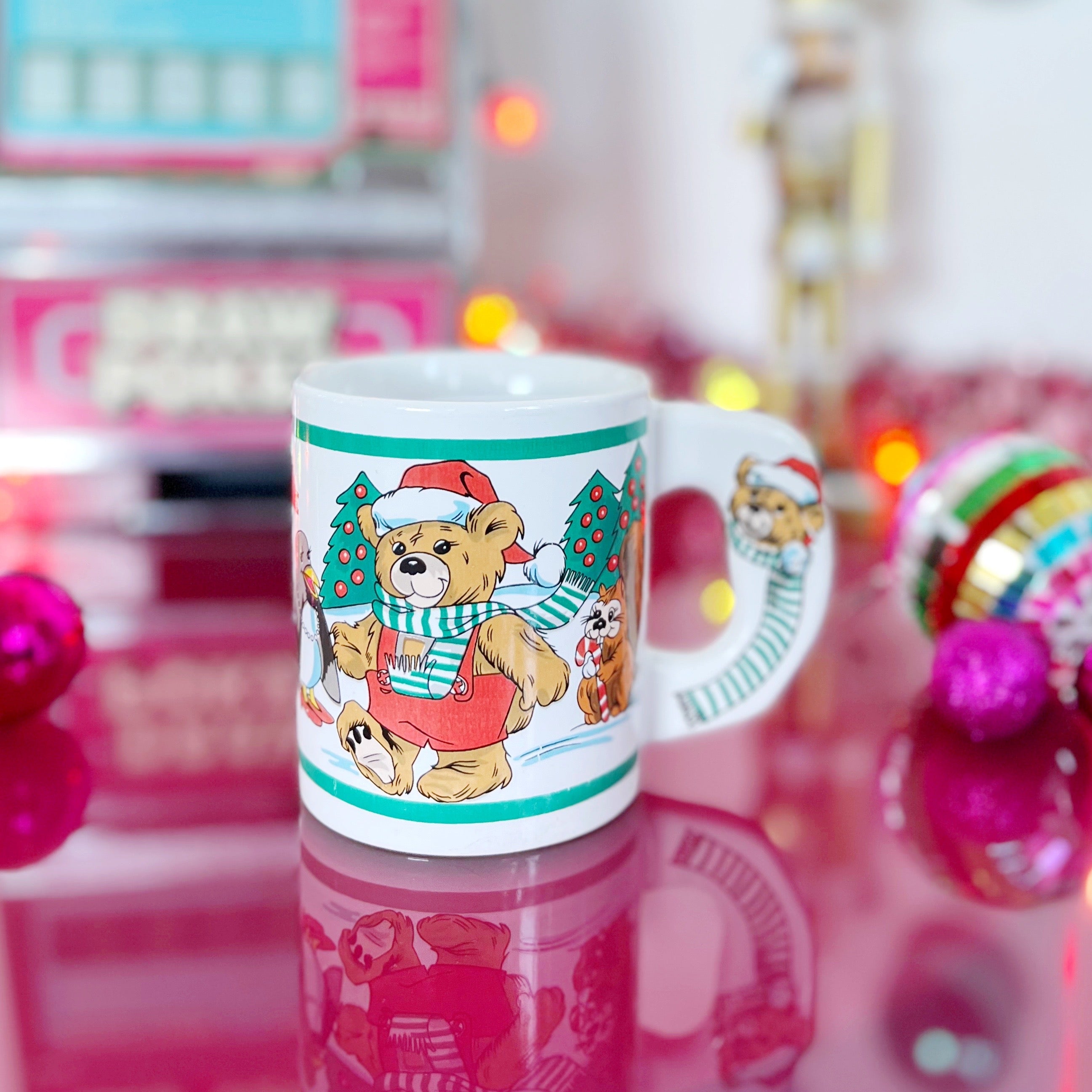 Mug vintage animaux de Noël