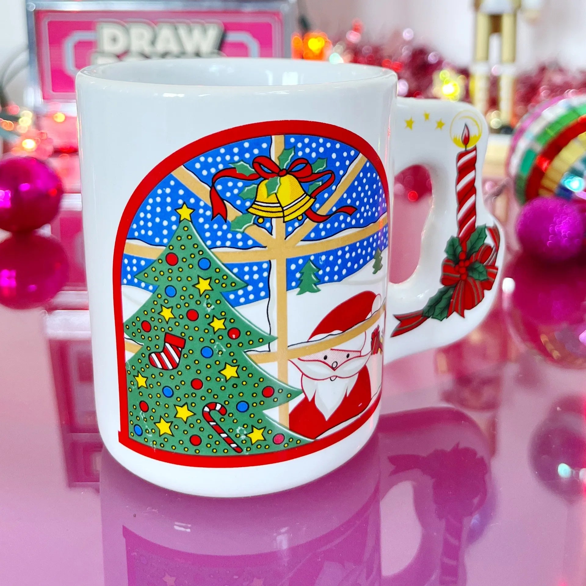 Mug vintage bougie de Noël - Club Barbara