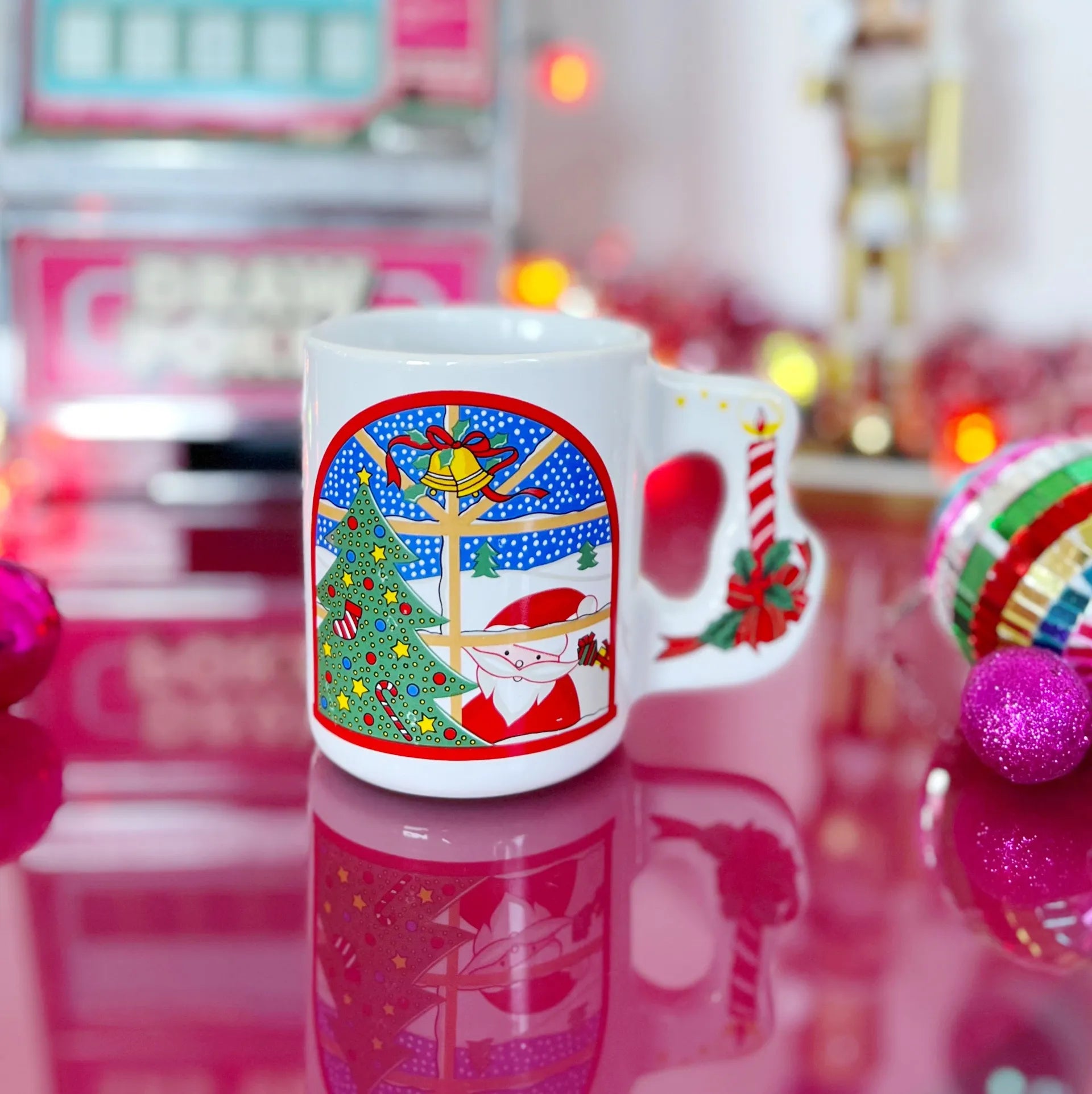 Mug vintage bougie de Noël - Club Barbara