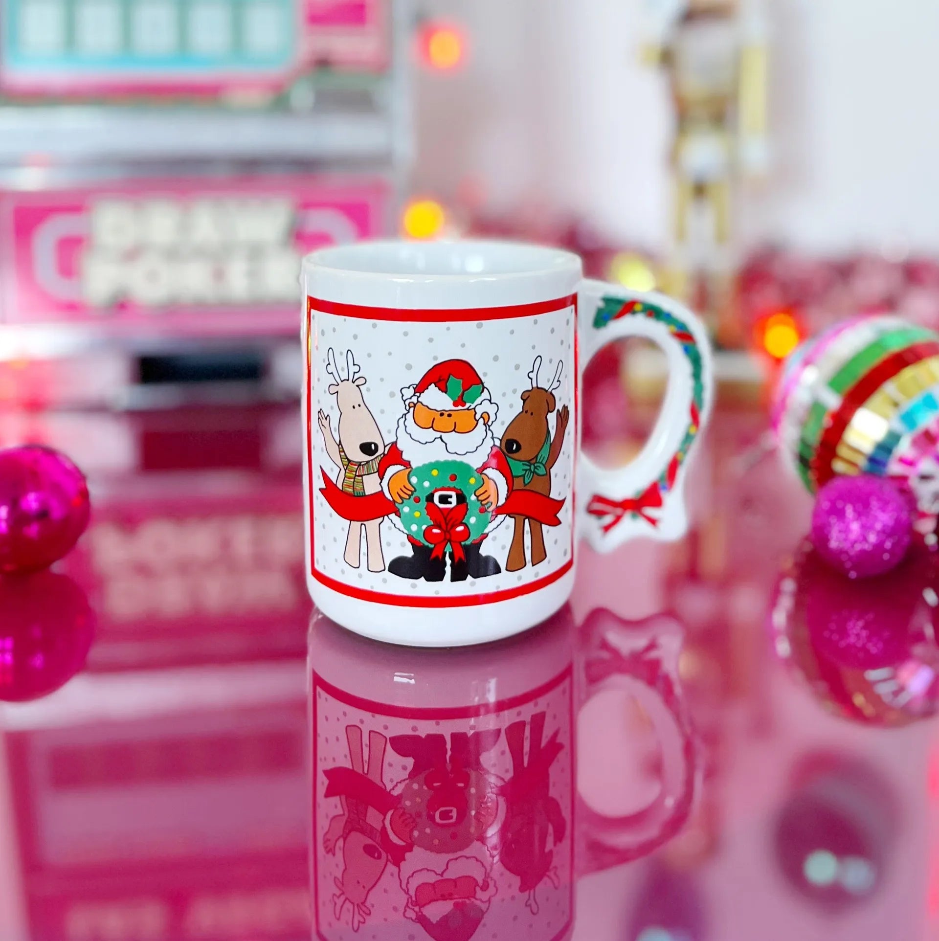 Mug vintage Couronne de Noël - Club Barbara