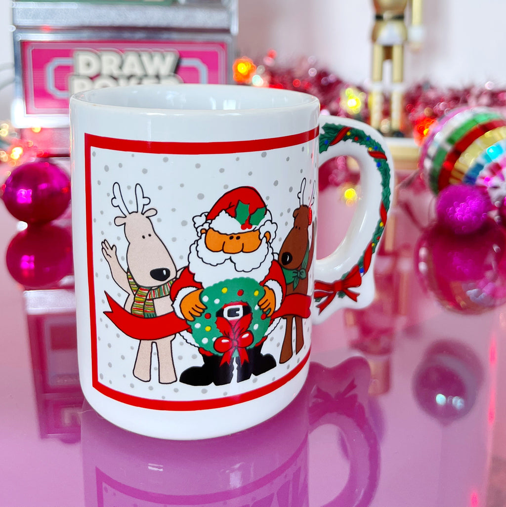 Mug vintage Couronne de Noël