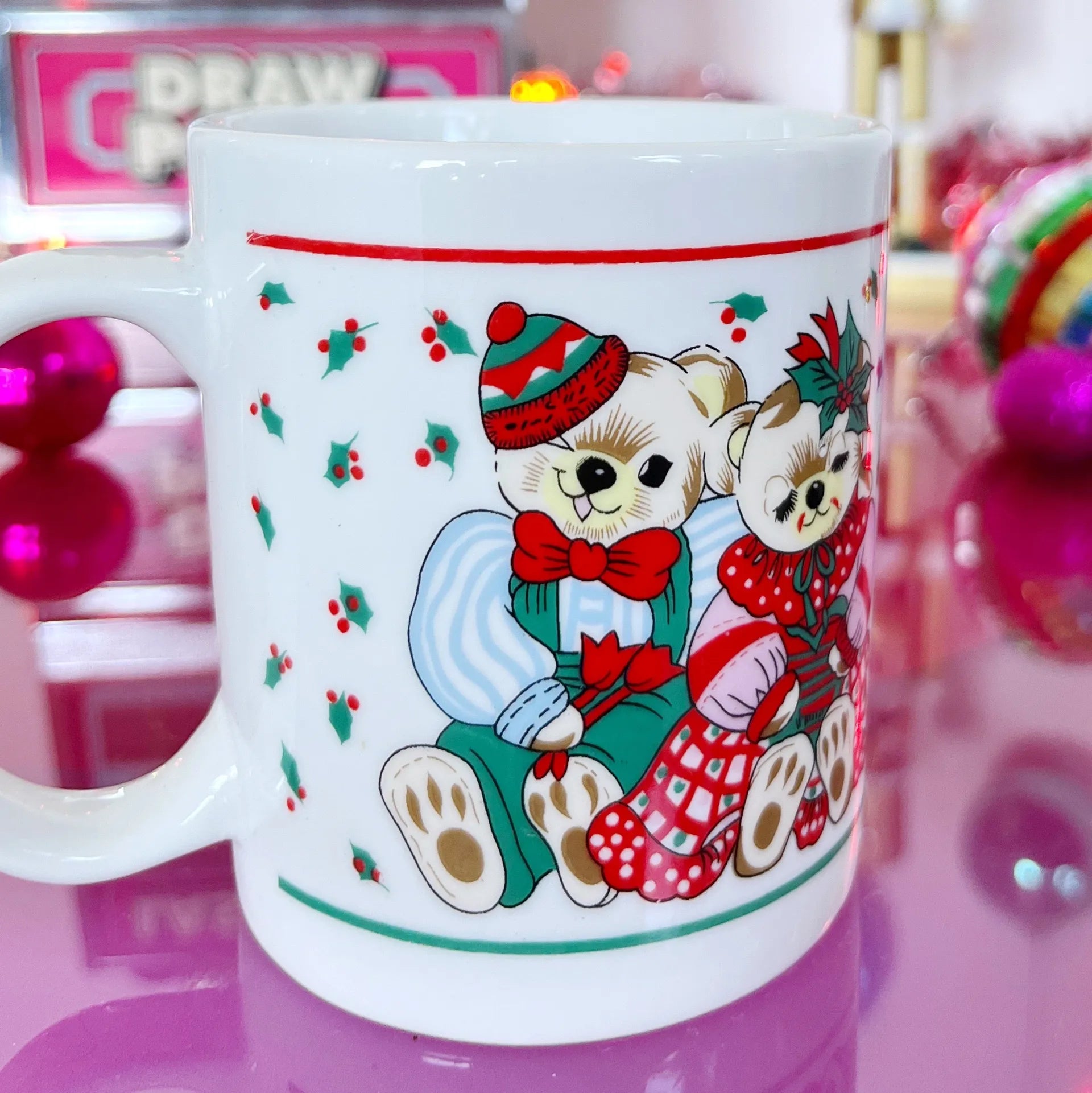 Mug vintage de Noël Petits Oursons - Club Barbara