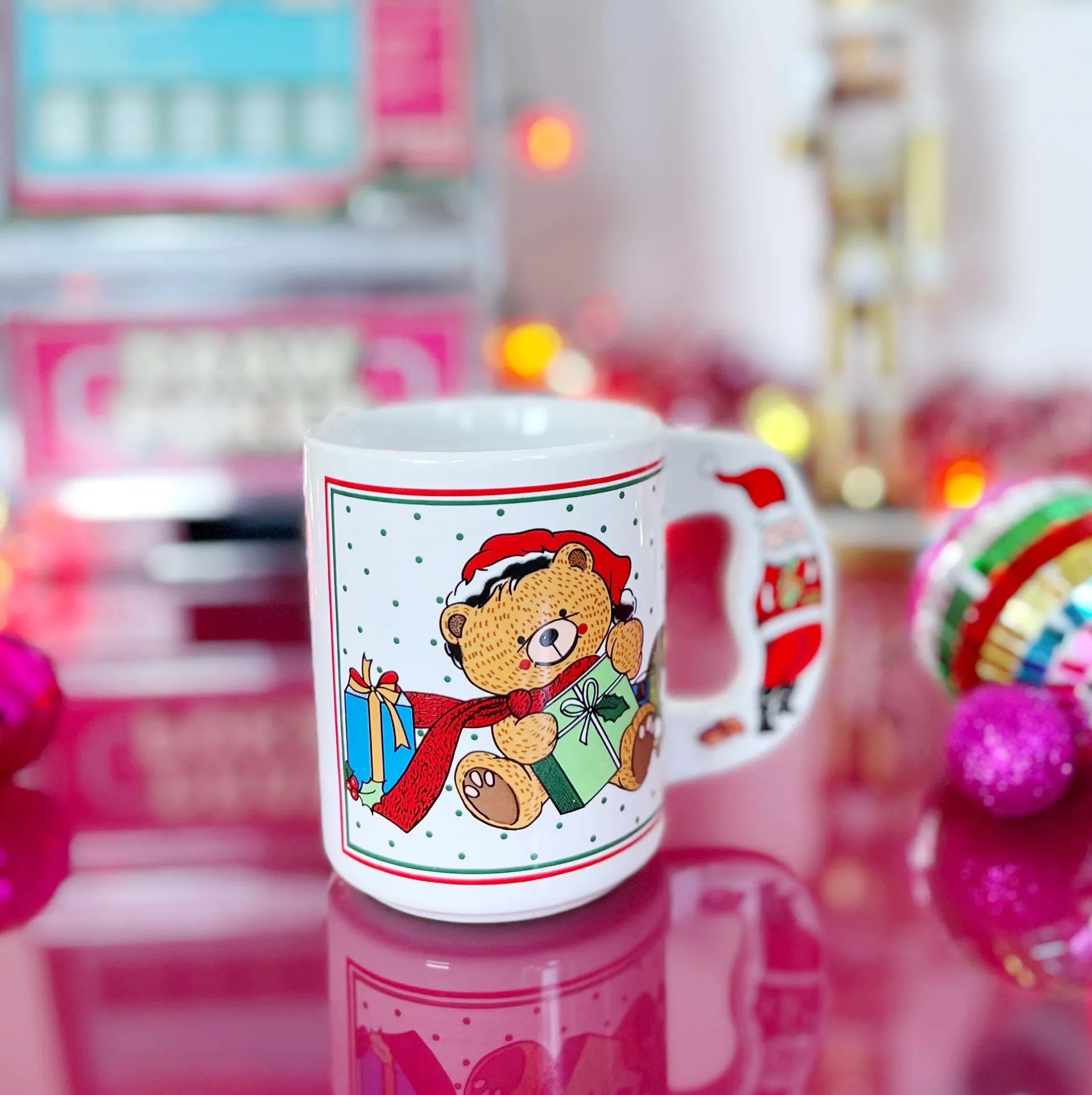 Mug vintage de Noël Teddy Bear - Club Barbara