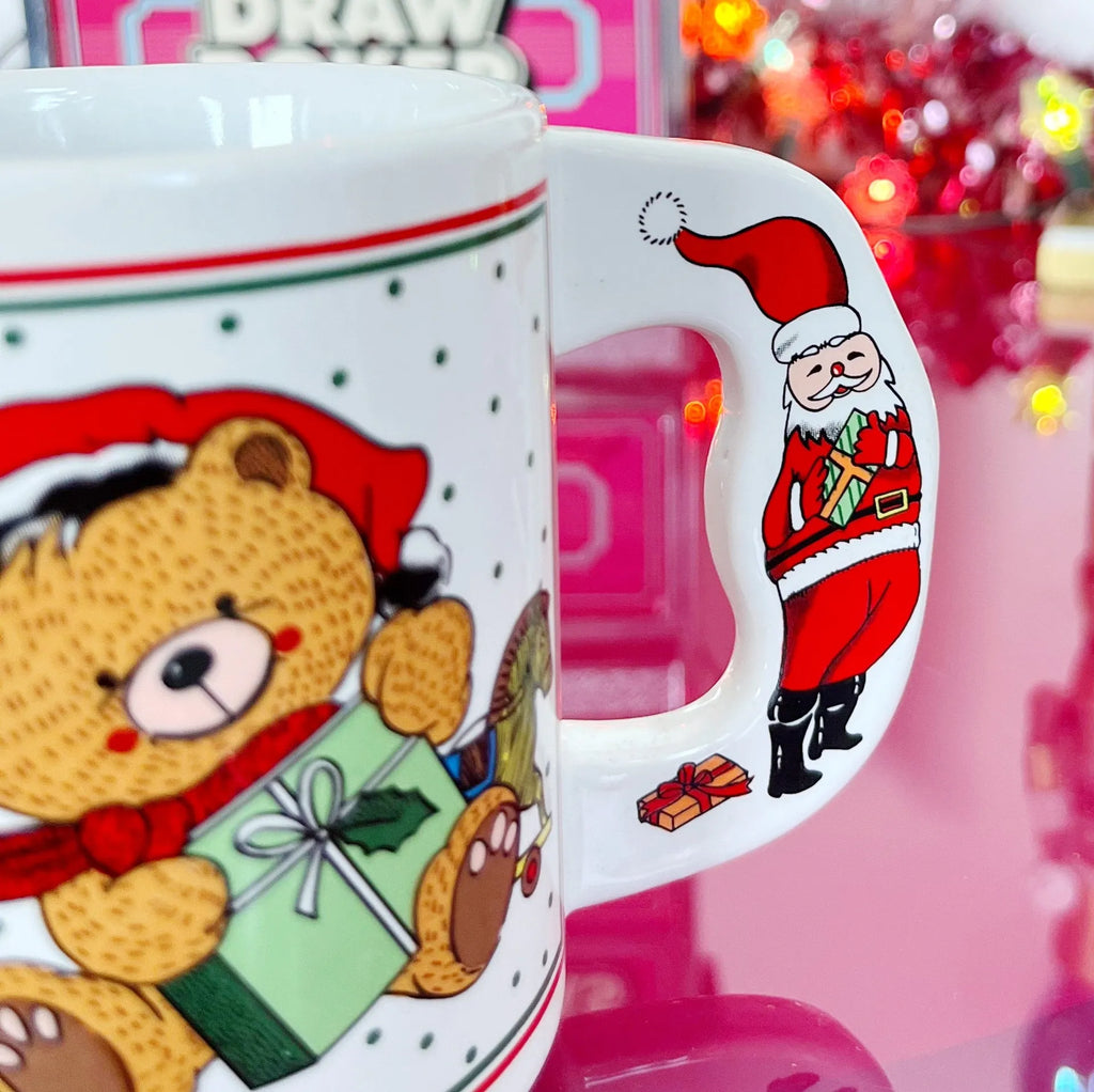 Mug vintage de Noël Teddy Bear - Club Barbara