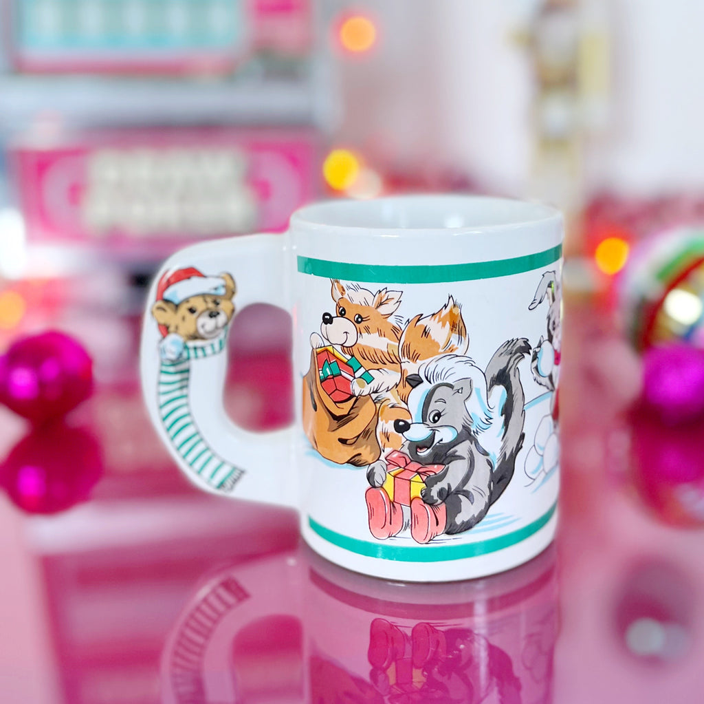 Mug vintage animaux de Noël