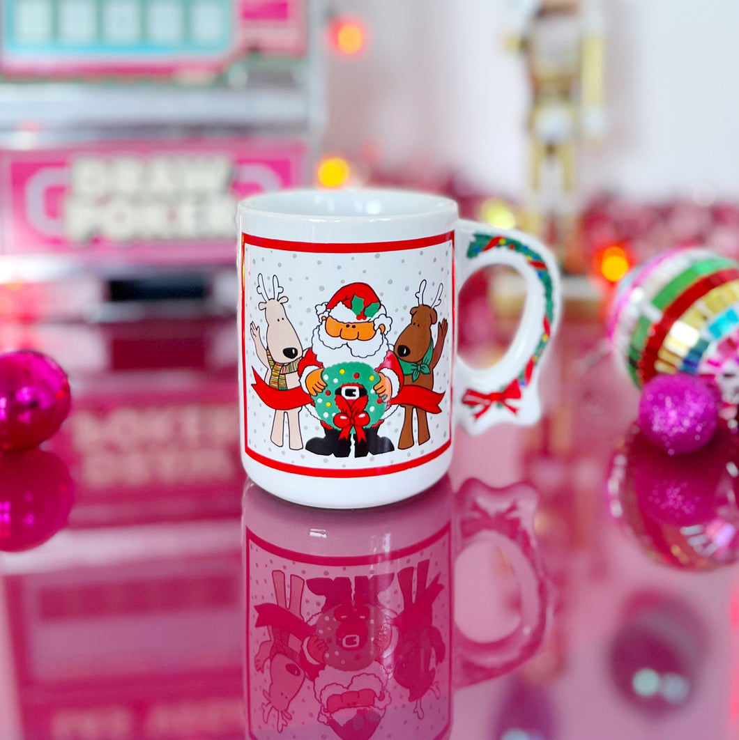 Mug vintage Couronne de Noël