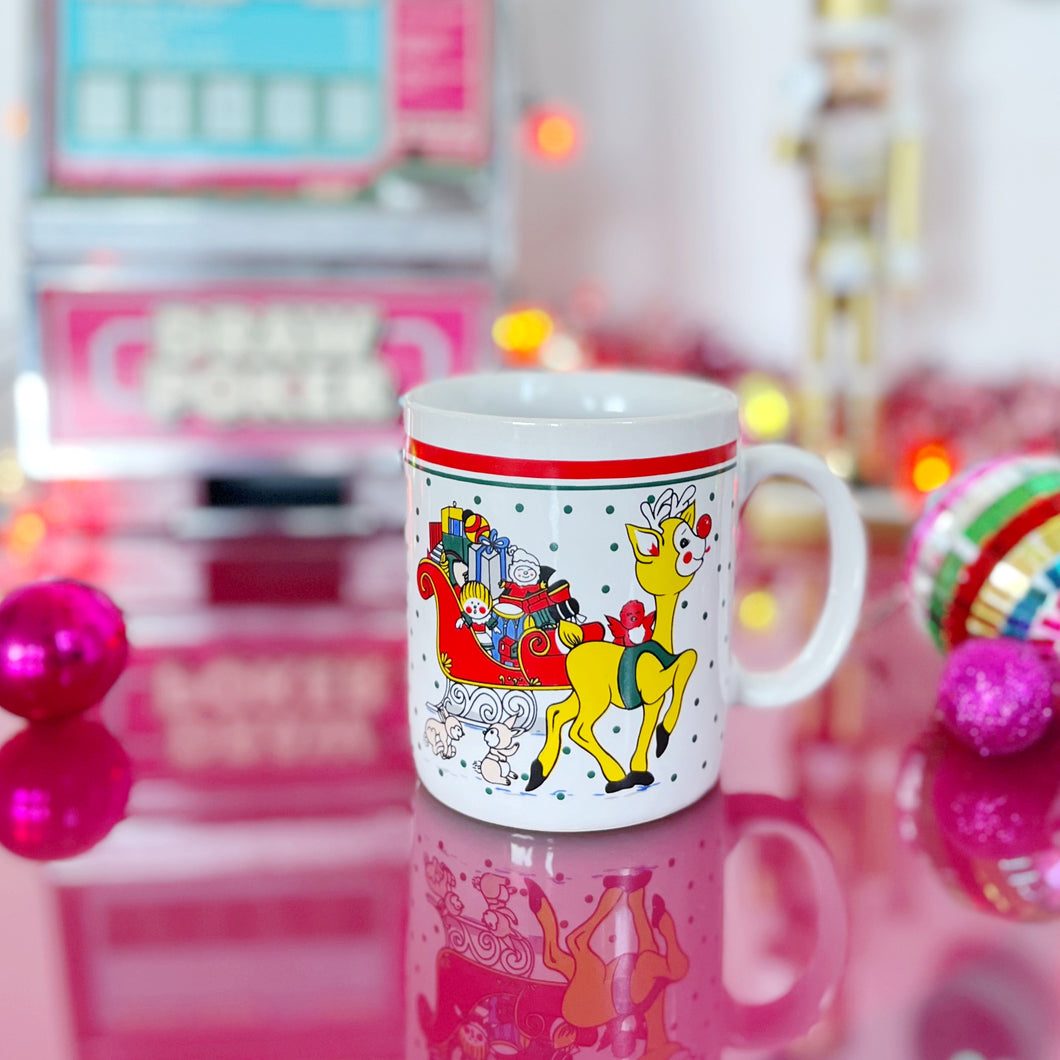 Mug vintage de Noël Rudolph