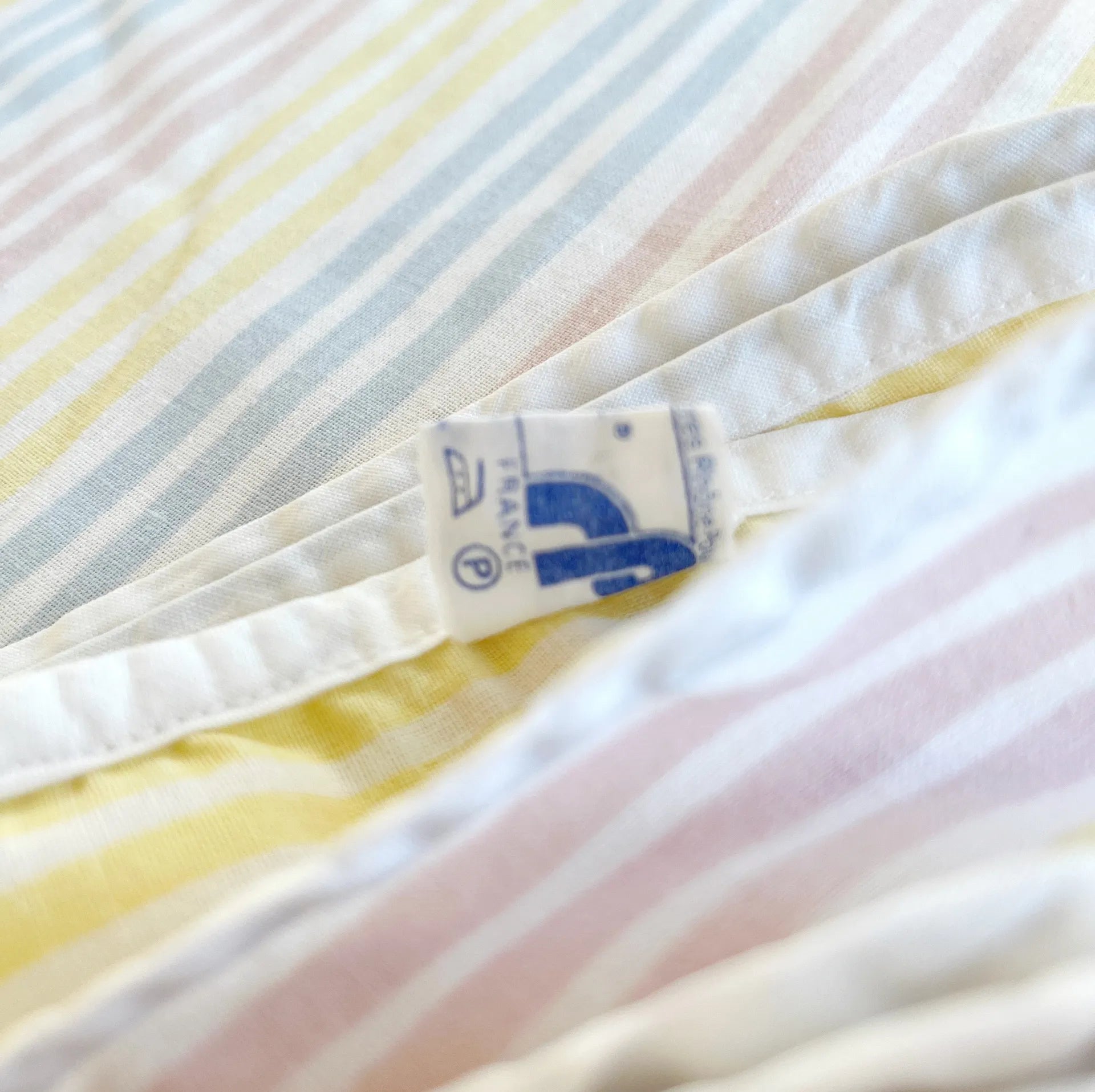 Nappe et serviettes pastel vintage made in France - Club Barbara