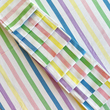 Load image into Gallery viewer, Pastel striped tablecloth and napkins
