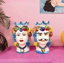 Charger l&#39;image dans la galerie, Tête de Maure en céramique italienne, femme, années 80-90
