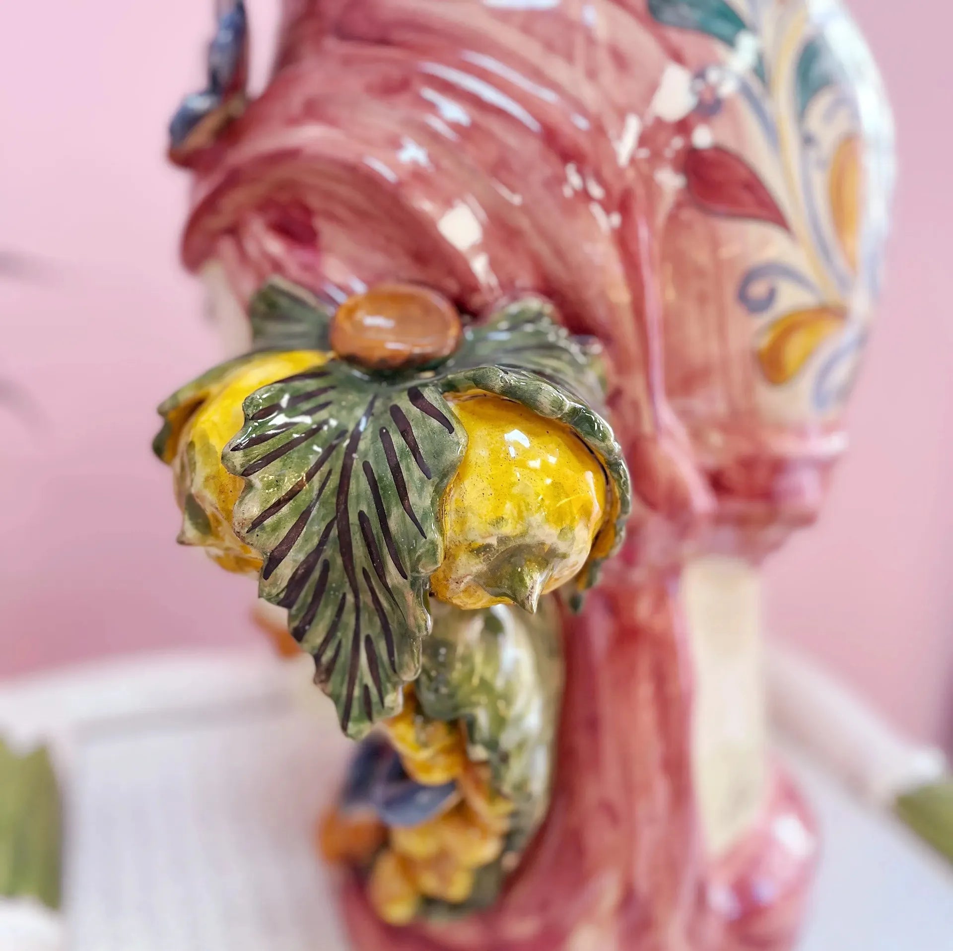 Paire de Têtes de Maure géantes en céramique de Caltagirone, atelier G. Romano, Sicile, années 1960-1970 - Club Barbara