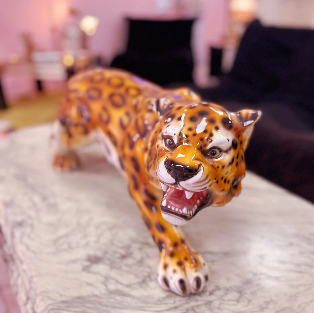Panthère vintage en céramique, Europe, années 70