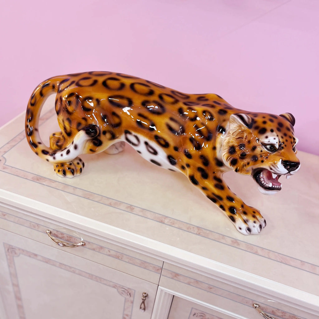 Panthère vintage en céramique, Europe, années 70