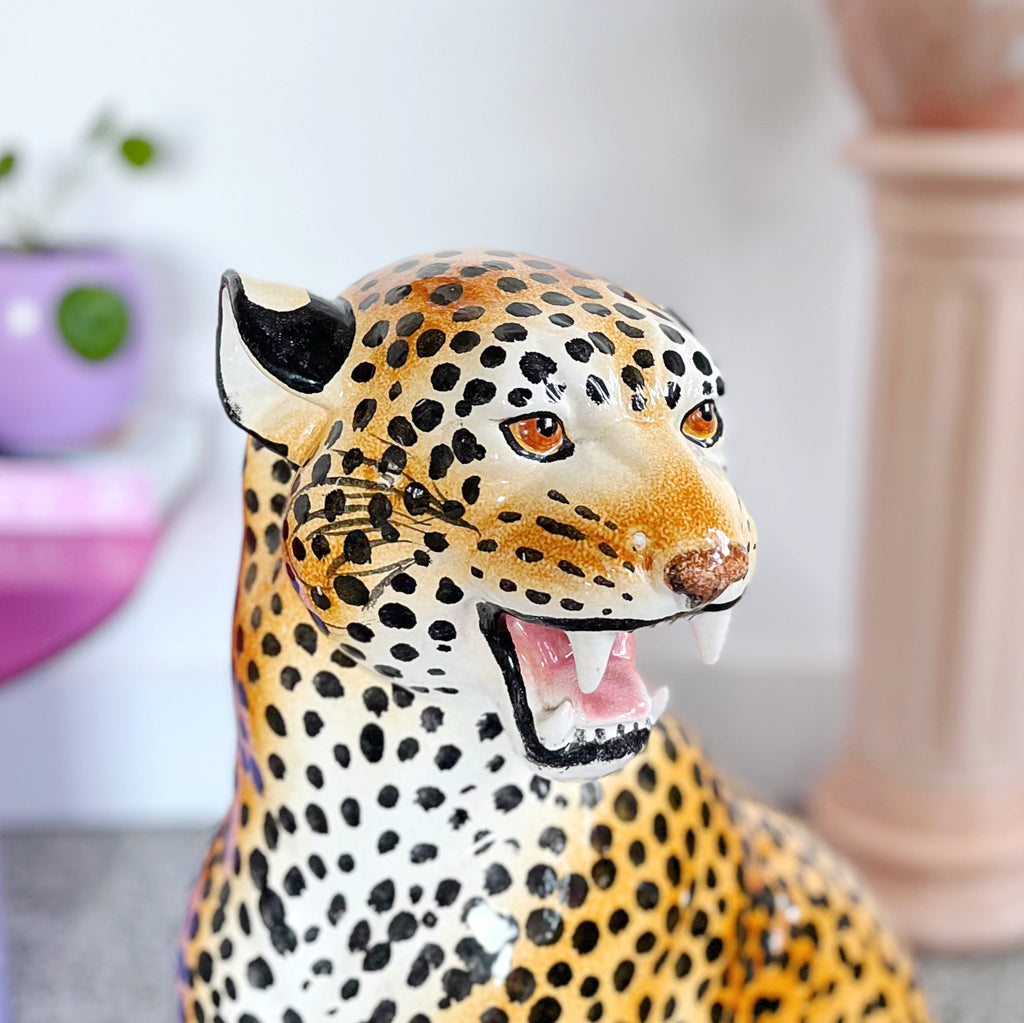 Panthere vintage XXL en ceramique