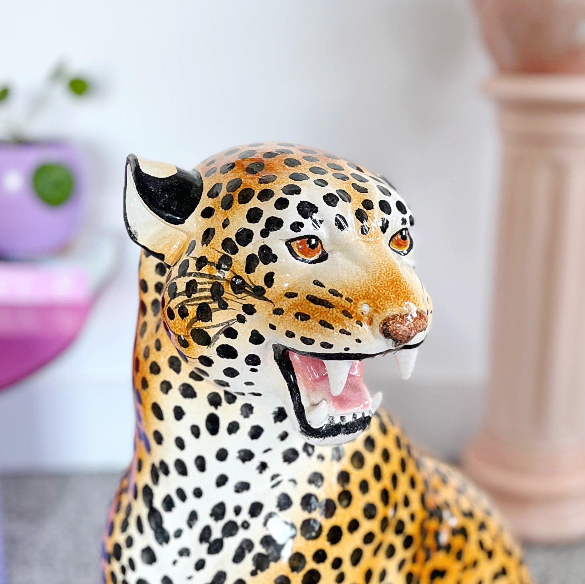 Panthere vintage XXL en ceramique