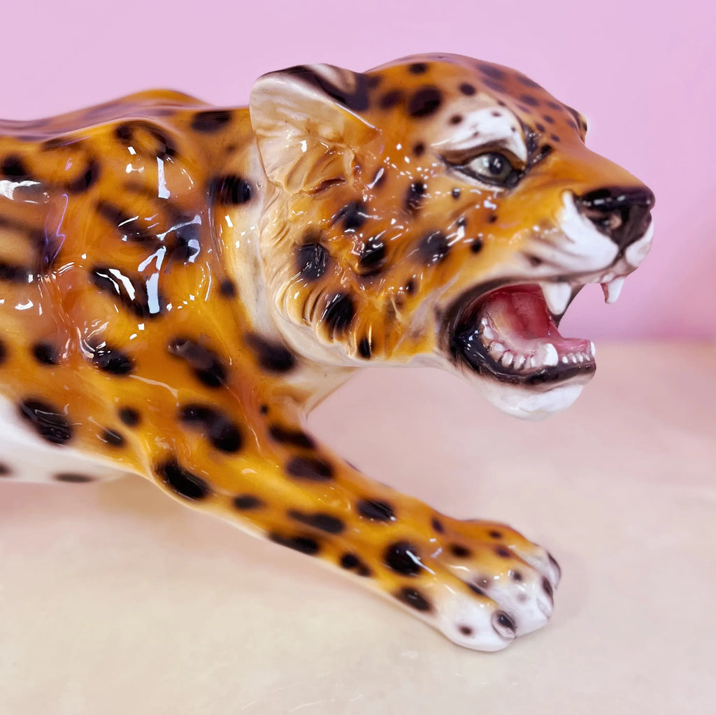 Panthère vintage en céramique, Europe, années 70