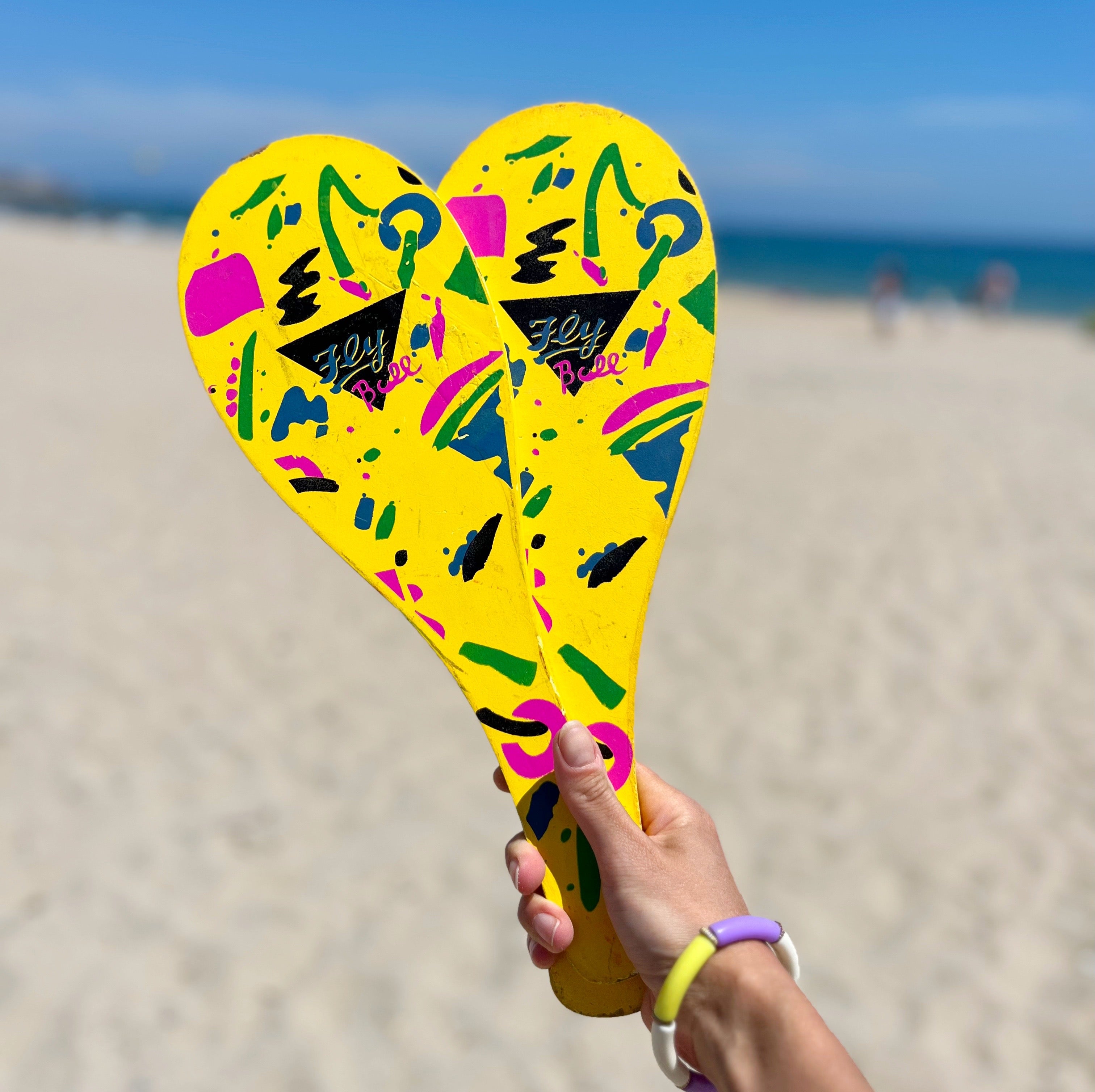 Raquettes de plage vintage 80s