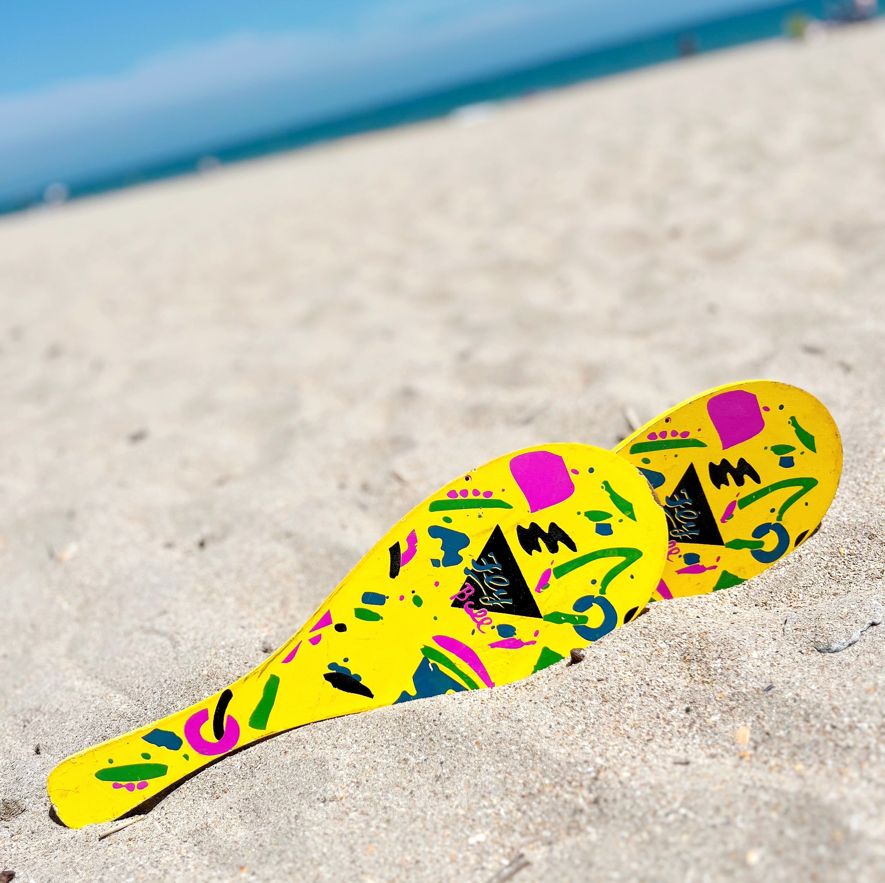 Raquettes de plage vintage 80s