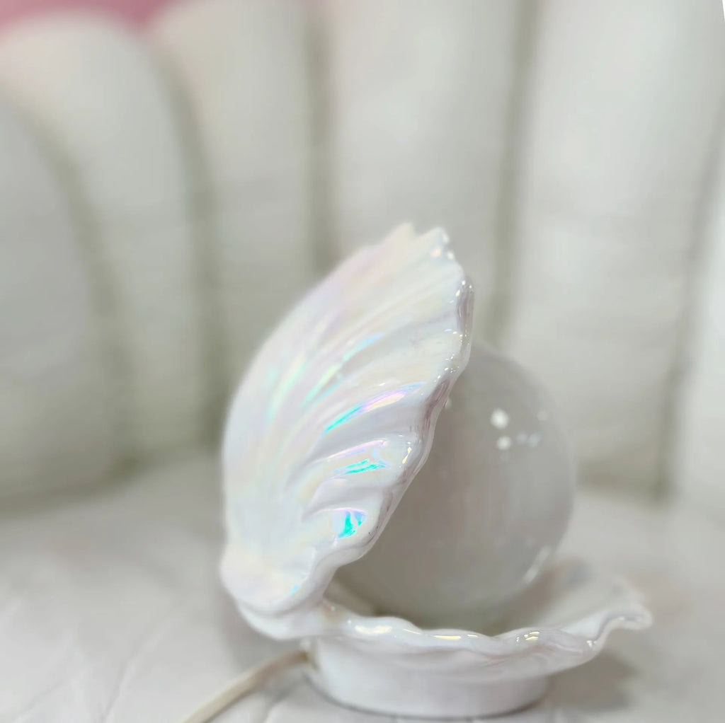 Rare lampe coquillage 80s iridescente - Club Barbara