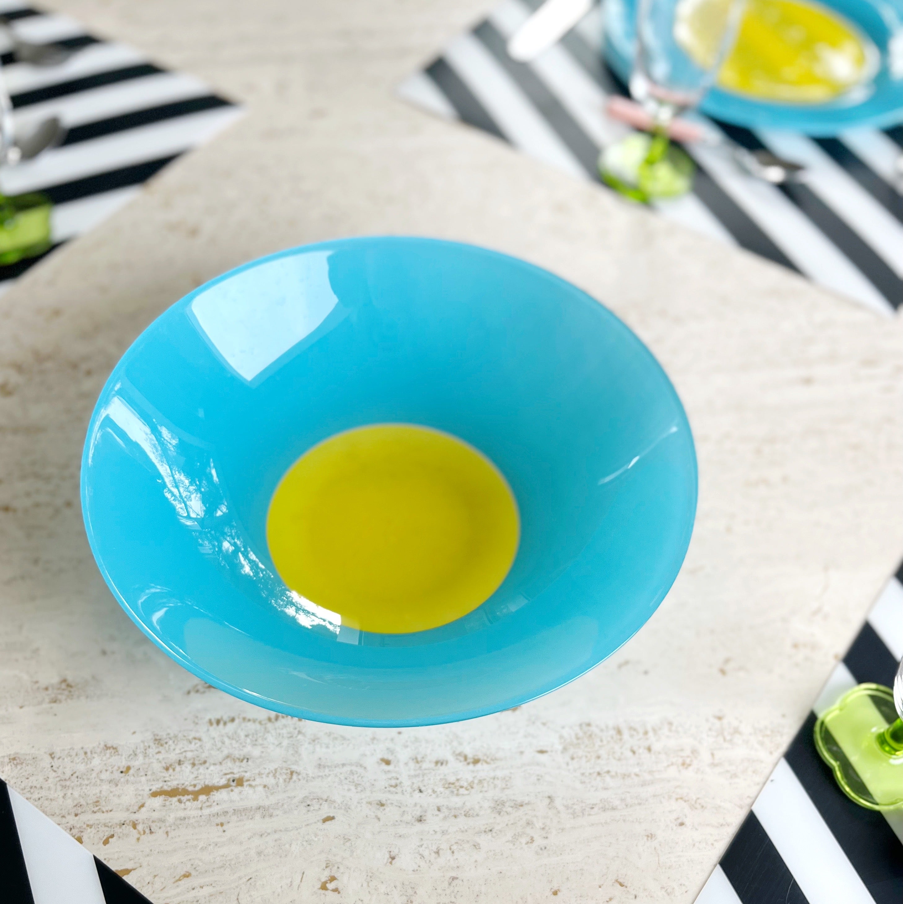 Saladier bicolore vintage Arc France