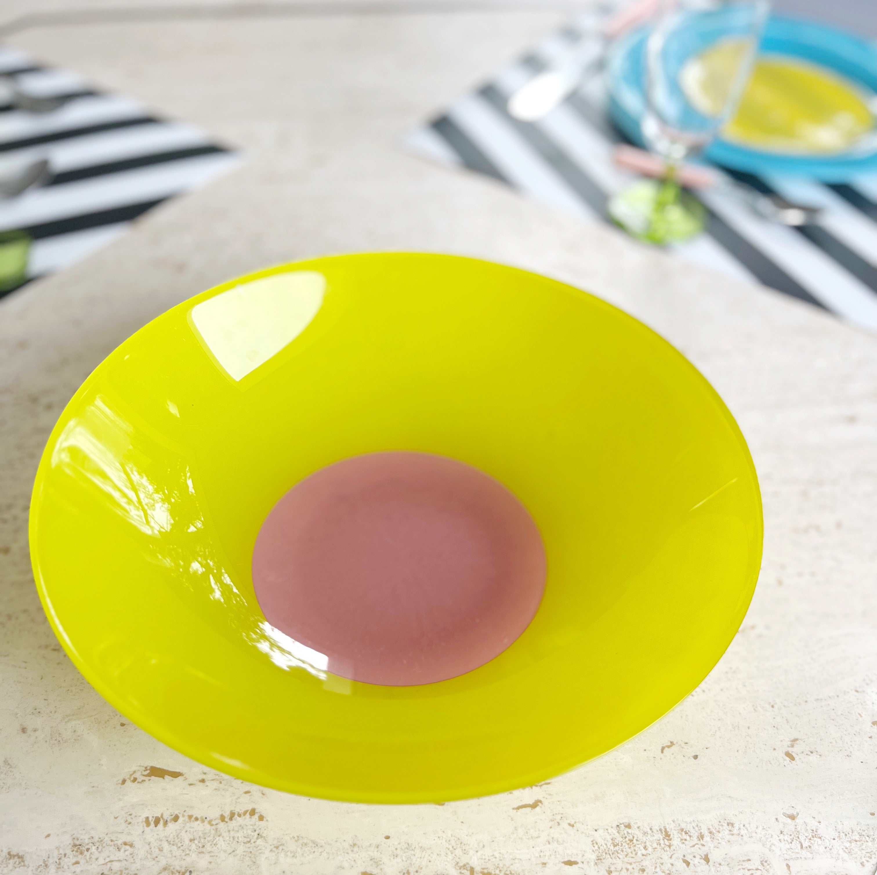 Saladier bicolore vintage Arc France