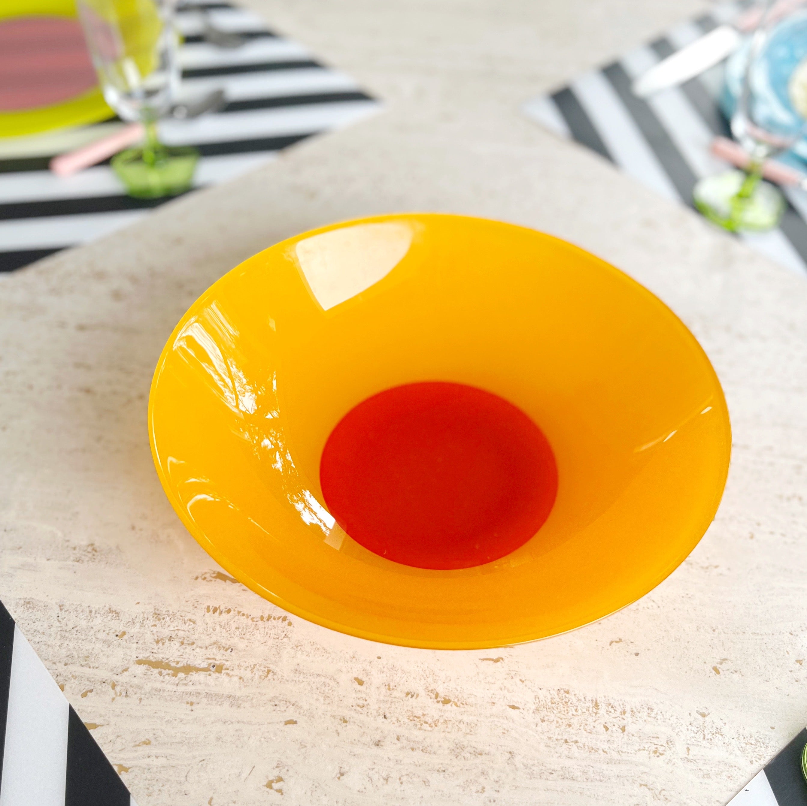 Saladier bicolore vintage Arc France