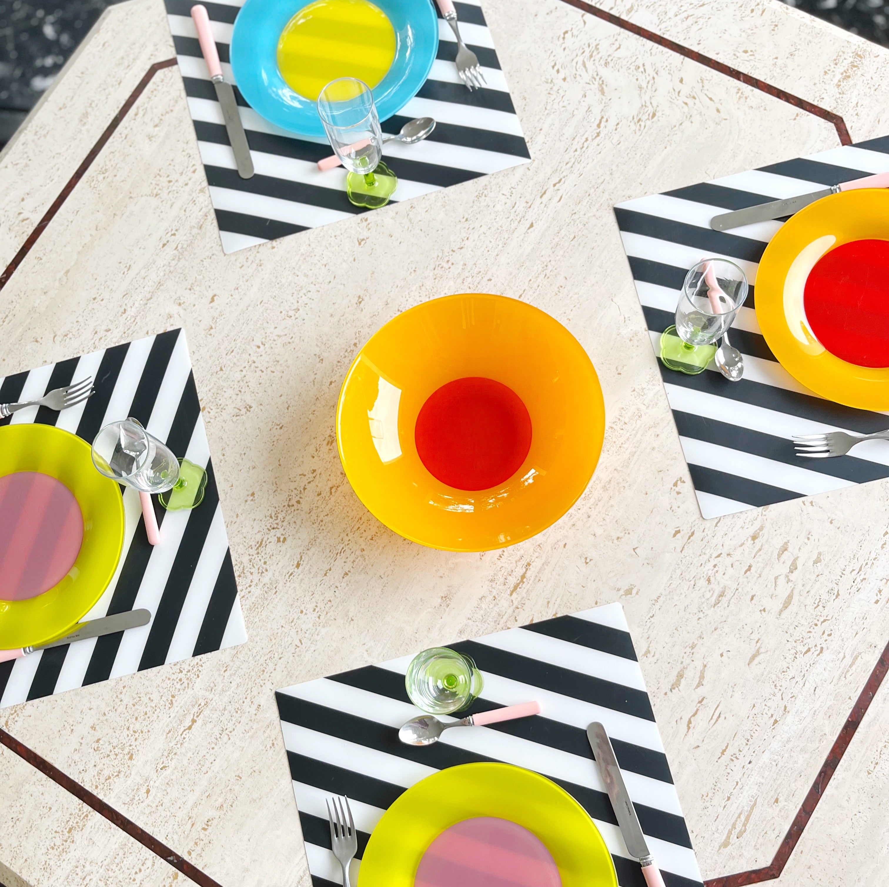 Saladier bicolore vintage Arc France