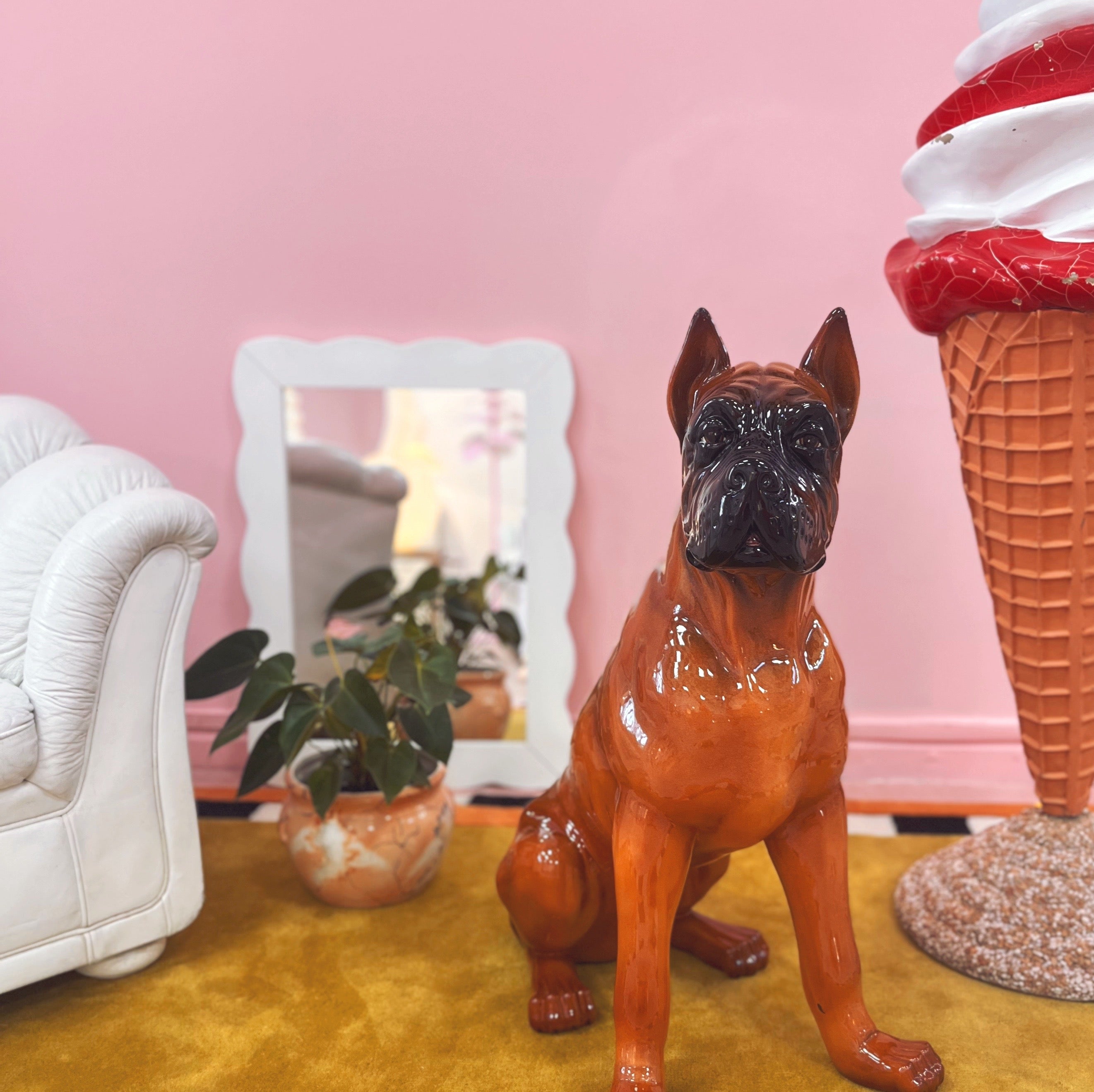 Boxer géant en céramique - Made in Spain - 70’s