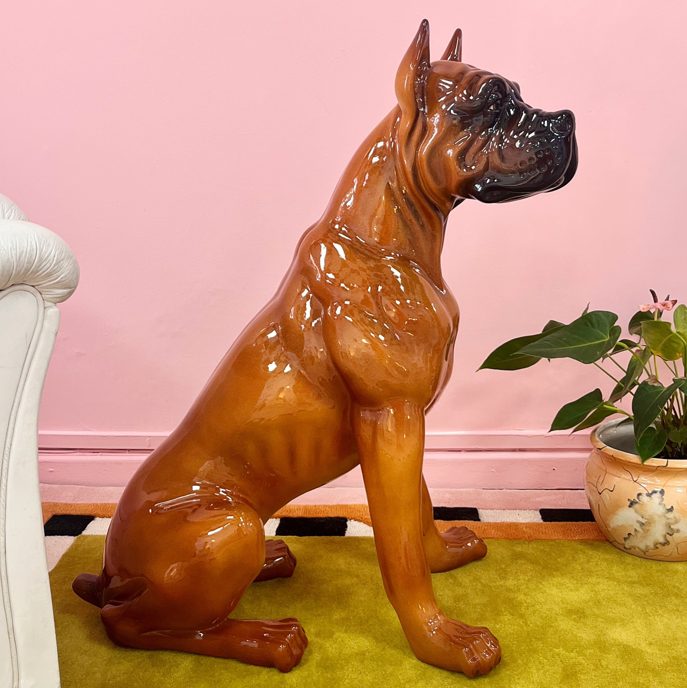 Boxer géant en céramique - Made in Spain - 70’s