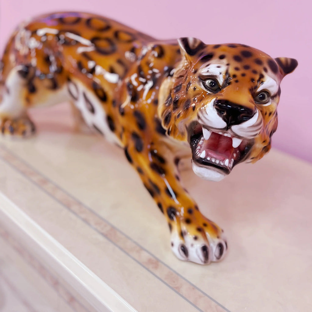 Panthère vintage en céramique, Europe, années 70