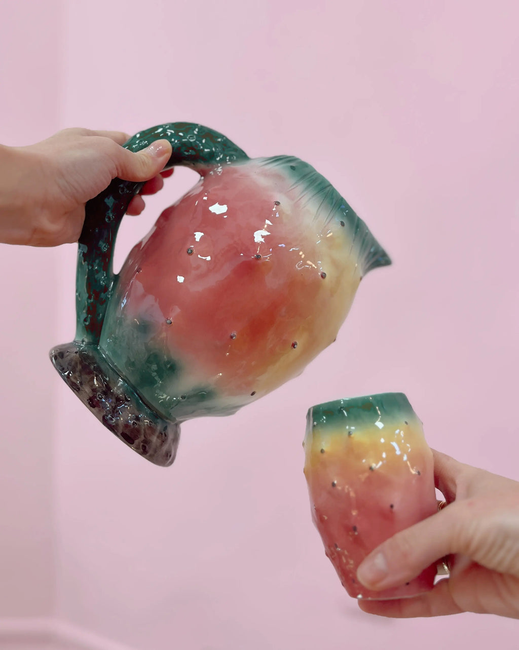 service boisson ceramique italienne barbotine annees 70 club barbara-4